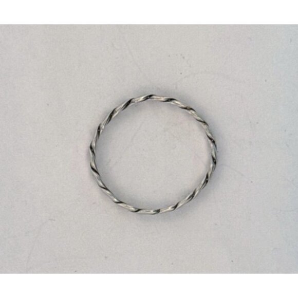 Estate Sterling Silver 925 Braided Rope Band Ring Size 9, Classic Stackable - Picture 2 of 8